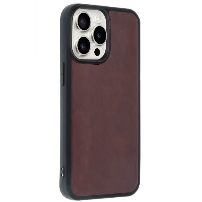 Newface iPhone 14 Pro Max Kılıf Aras Deri Kapak - Bordo