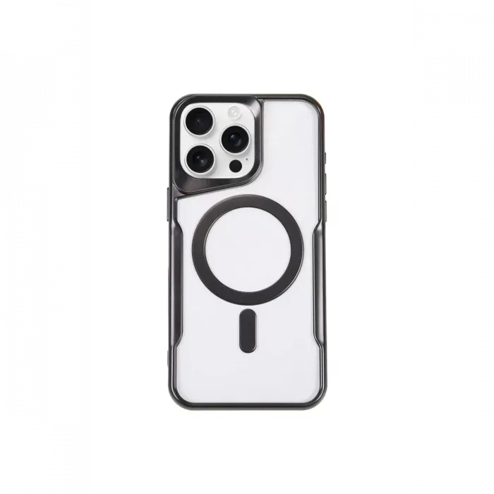 Newface iPhone 14 Pro Max Kılıf Boyi Magsafe Silikon Kapak - Siyah