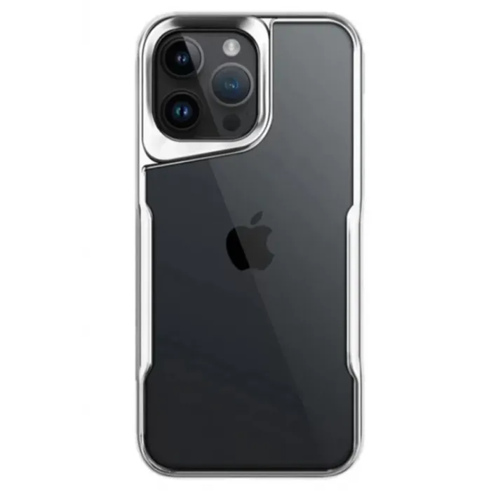 Newface iPhone 14 Pro Max Kılıf Boyi Silikon Kapak - Gümüş