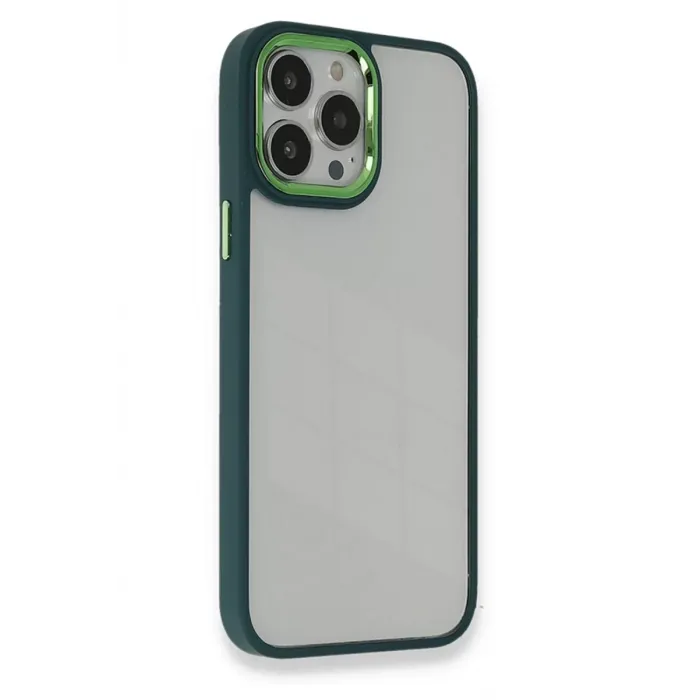 Newface iPhone 14 Pro Max Kılıf Dora Kapak - Haki Yeşil