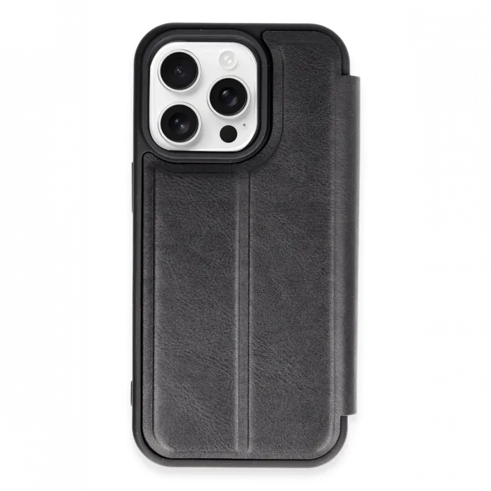 Newface iPhone 14 Pro Max Kılıf Flip Cover - Siyah