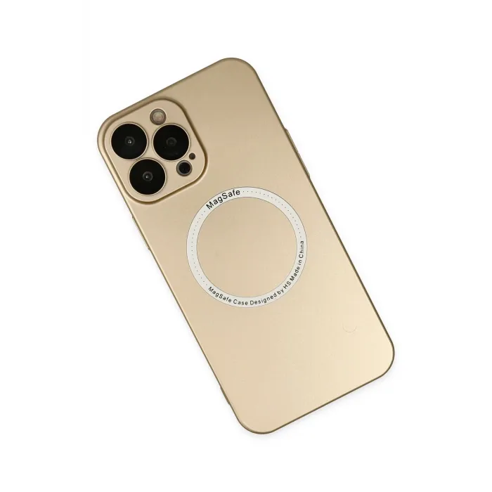 Newface iPhone 14 Pro Max Kılıf Jack Magneticsafe Lens Silikon - Gold