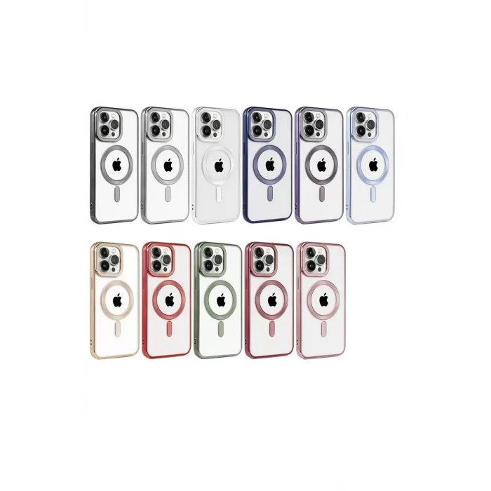 Newface iPhone 14 Pro Max Kılıf Kronos Magsafe Kapak - Rose Gold