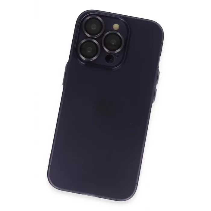 Newface iPhone 14 Pro Max Kılıf Luko Lens Silikon - Derin Mor