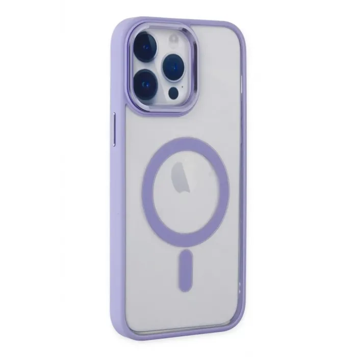 Newface iPhone 14 Pro Max Kılıf Room Magneticsafe Silikon - Lila
