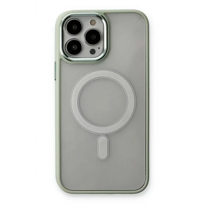 Newface iPhone 14 Pro Max Kılıf Room Magneticsafe Silikon - Su Yeşili
