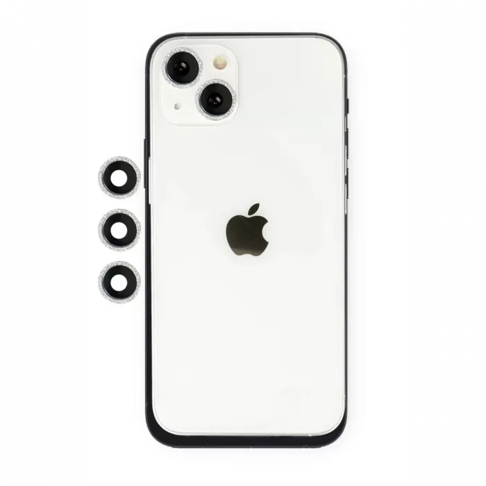 Newface iPhone 14 Shine Kamera Lens - Gümüş