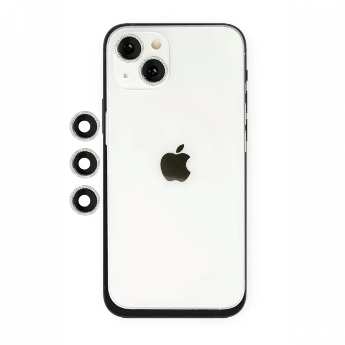 Newface iPhone 14 Shine Kamera Lens - Gümüş