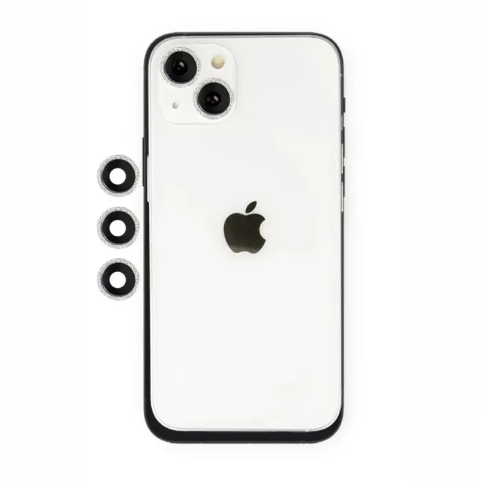 Newface iPhone 14 Shine Kamera Lens - Gümüş