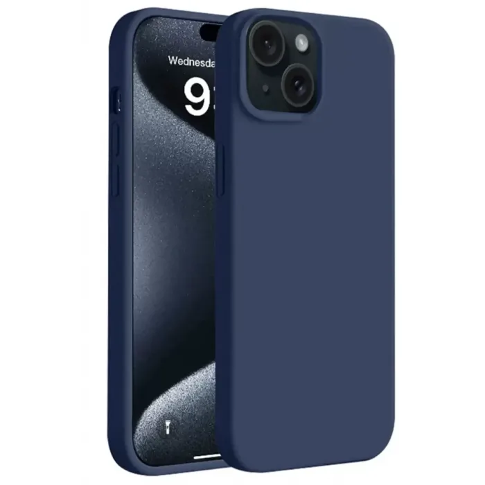 Newface Apple iPhone 15 Kılıf First Silikon - Lacivert