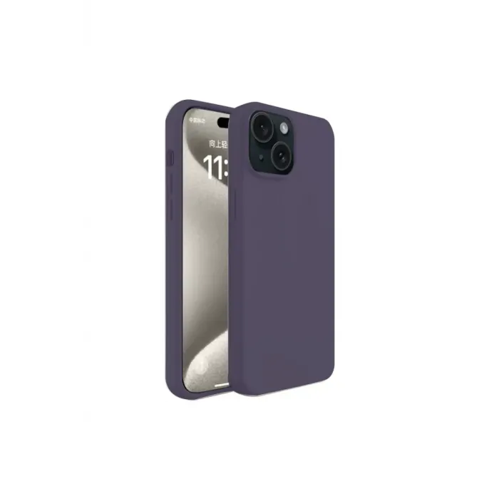 Newface iPhone 15 Kılıf First Silikon - Mürdüm