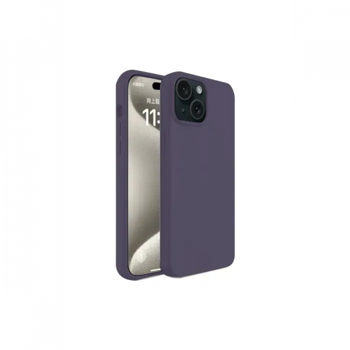 Newface iPhone 15 Kılıf First Silikon - Mürdüm