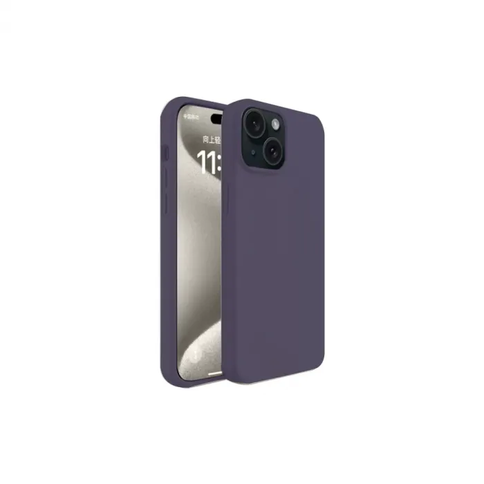 Newface iPhone 15 Kılıf First Silikon - Mürdüm