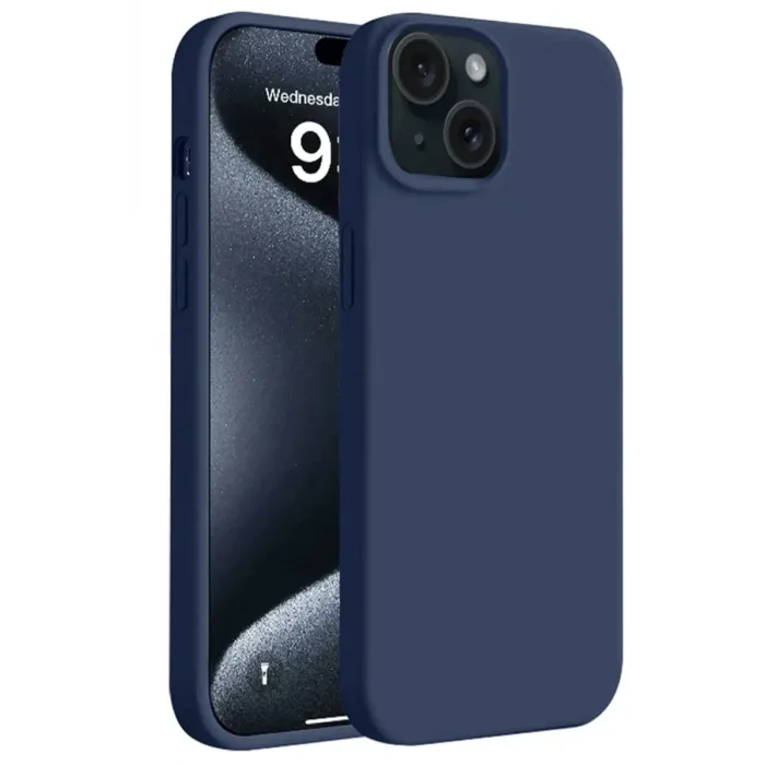 Newface iPhone 15 Plus Kılıf First Silikon - Lacivert