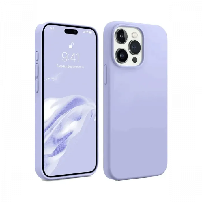 Newface iPhone 15 Pro Kılıf First Silikon - Lila