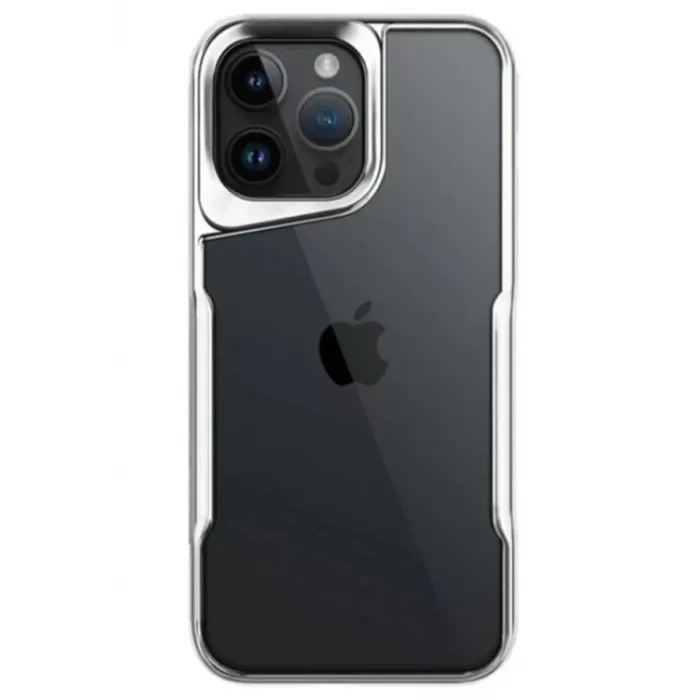 Newface iPhone 15 Pro Max Kılıf Boyi Silikon Kapak - Gümüş