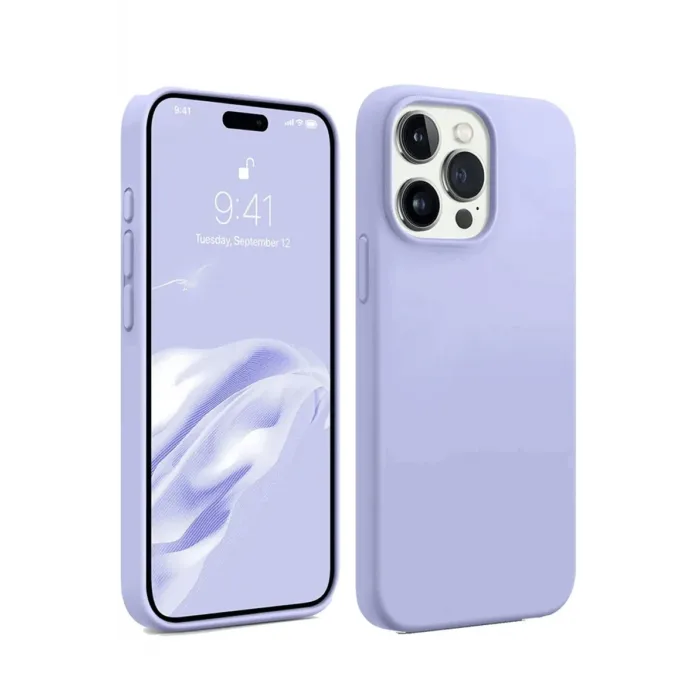 Newface iPhone 15 Pro Max Kılıf First Silikon - Lila