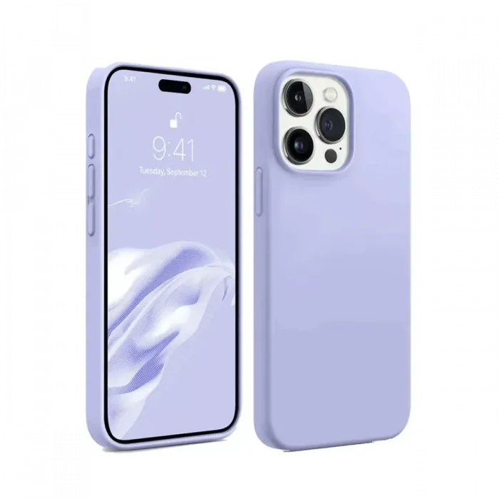 Newface iPhone 15 Pro Max Kılıf First Silikon - Lila