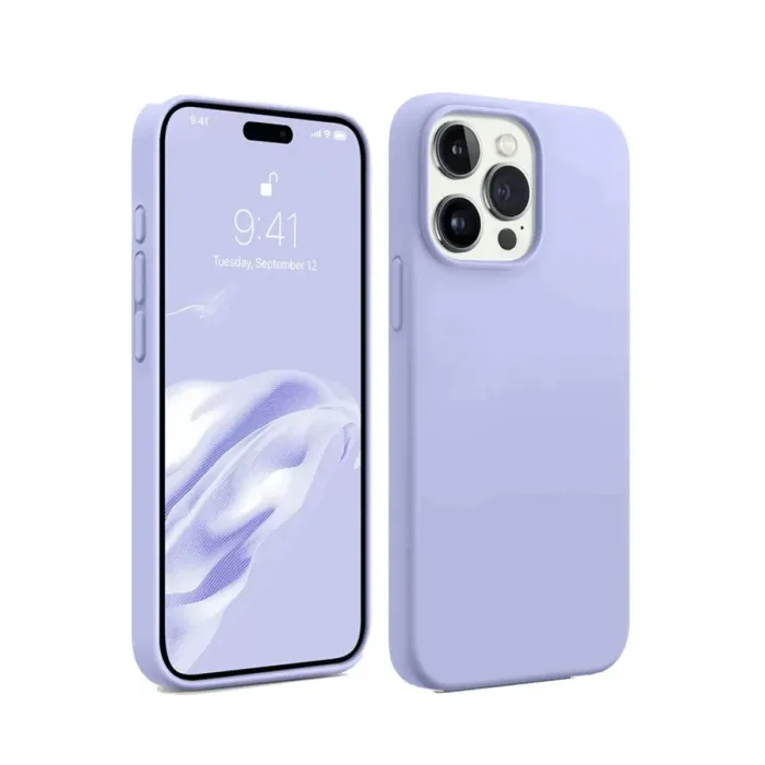 Newface iPhone 15 Pro Max Kılıf First Silikon - Lila