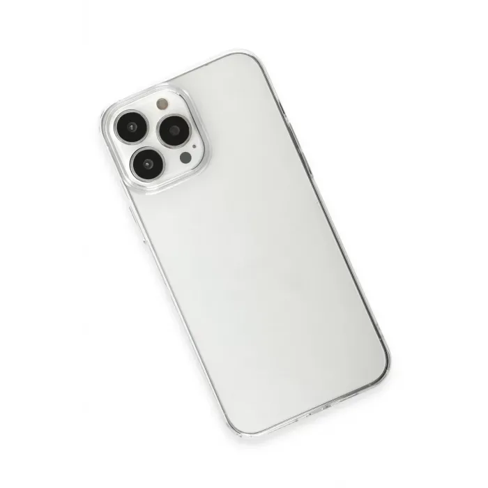 Newface iPhone 15 Pro Max Kılıf Pc Sert Şeffaf Kapak - Şeffaf