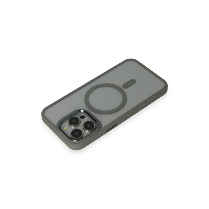 Newface iPhone 15 Pro Max Kılıf Room Magneticsafe Silikon - Gri