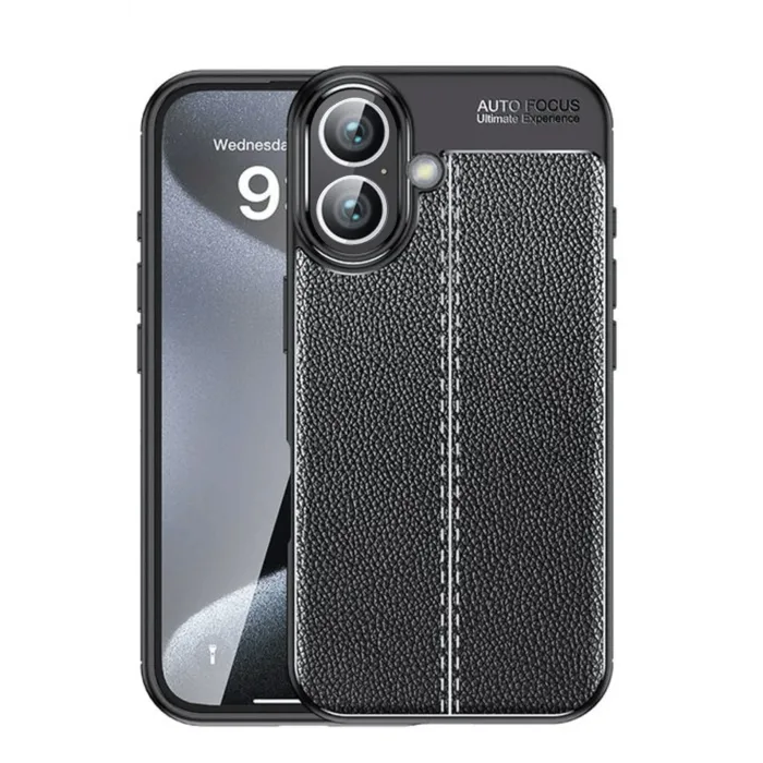 Newface iPhone 16 Kılıf Auto Focus Kapak - Siyah