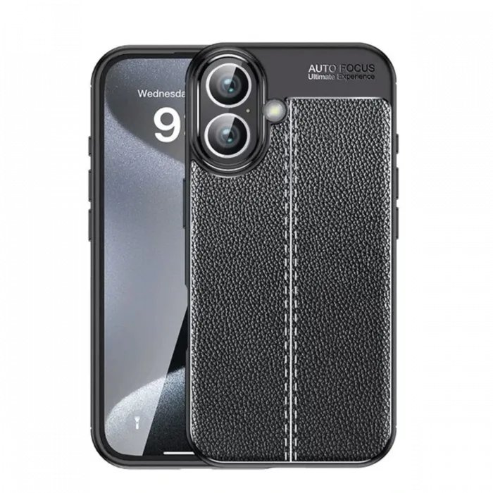 Newface iPhone 16 Kılıf Auto Focus Kapak - Siyah