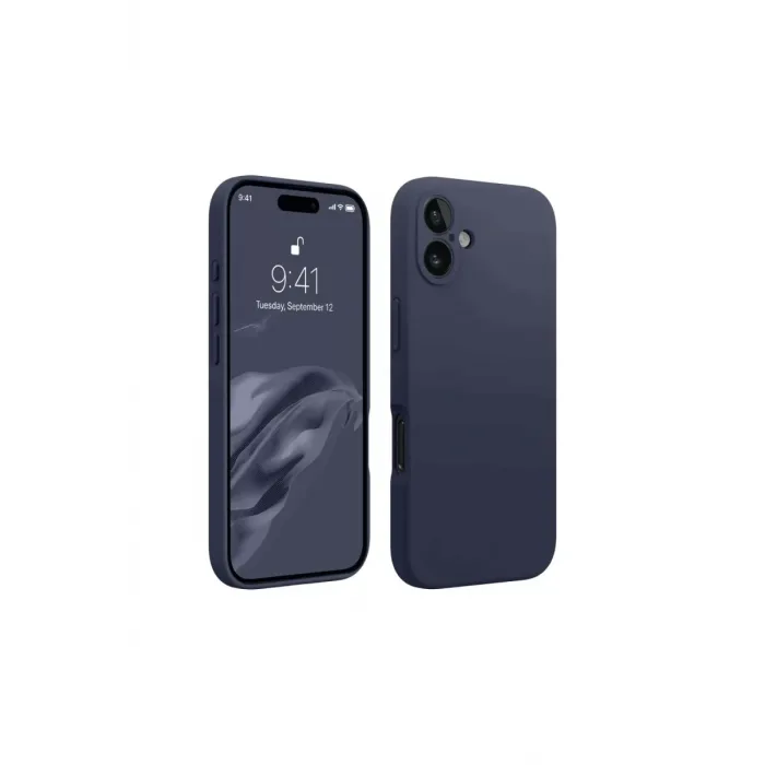 Newface iPhone 16 Kılıf First Silikon - Lacivert