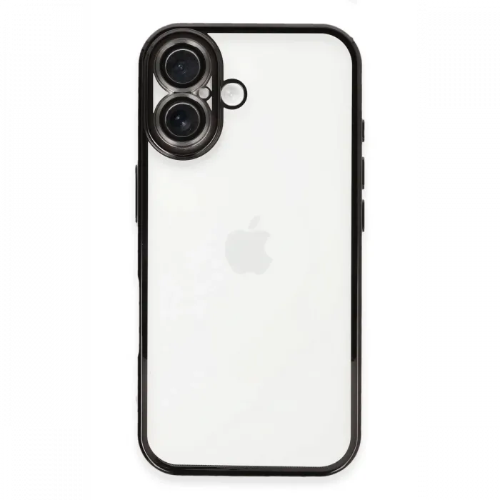 Newface iPhone 16 Kılıf Razer Lensli Silikon - Siyah
