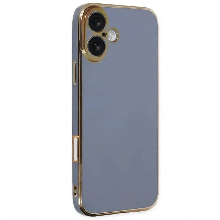 Newface iPhone 16 Kılıf Volet Silikon - Mavi