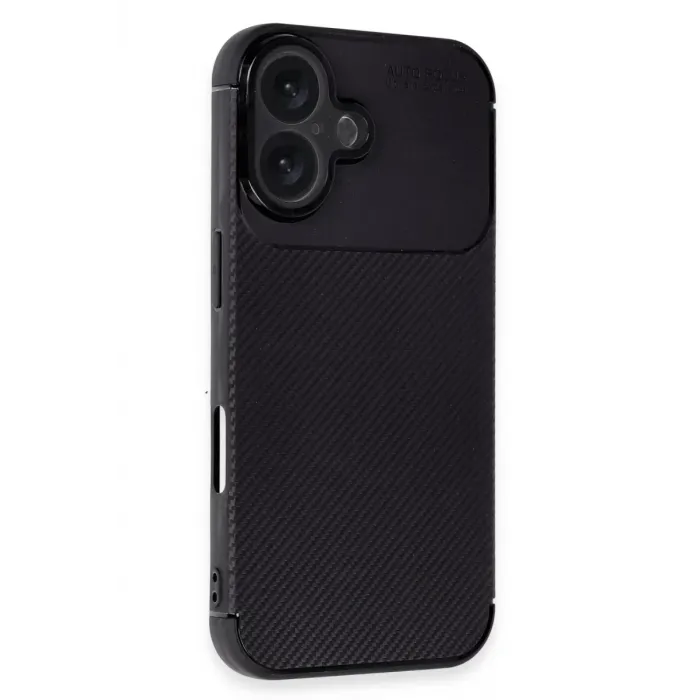 Newface iPhone 16 Plus Kılıf Auto Focus Karbon Kapak - Siyah