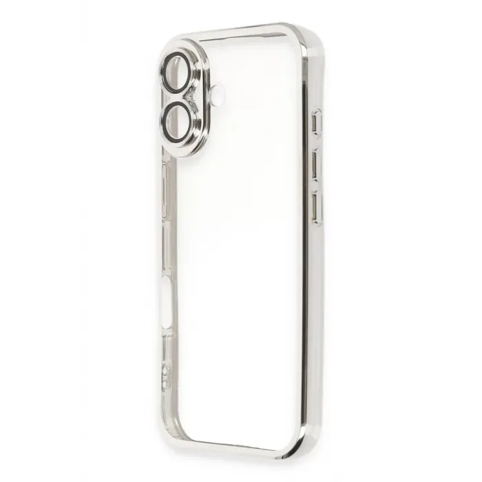 Newface iPhone 16 Plus Kılıf Razer Lensli Silikon - Gümüş