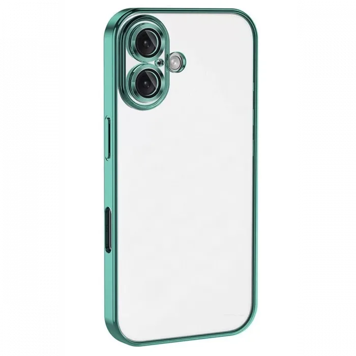 Newface iPhone 16 Plus Kılıf Razer Lensli Silikon - Turkuaz