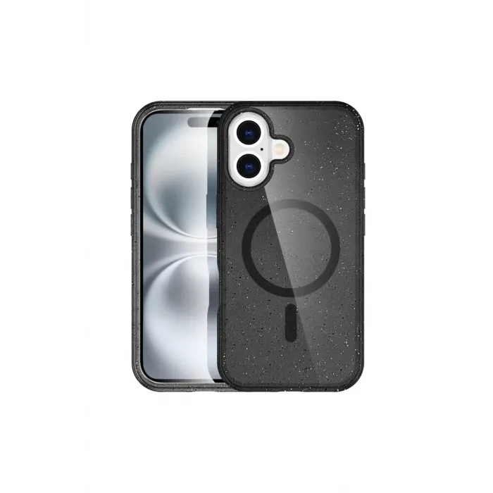 Newface iPhone 16 Plus Kılıf Star Magsafe Kapak - Siyah