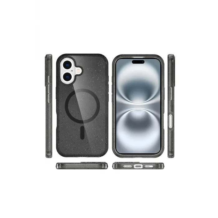 Newface iPhone 16 Plus Kılıf Star Magsafe Kapak - Siyah