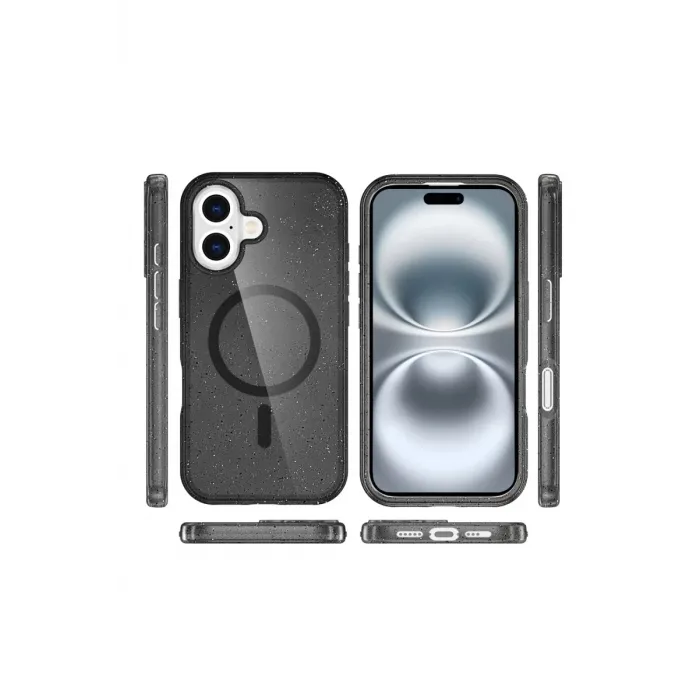 Newface iPhone 16 Plus Kılıf Star Magsafe Kapak - Siyah