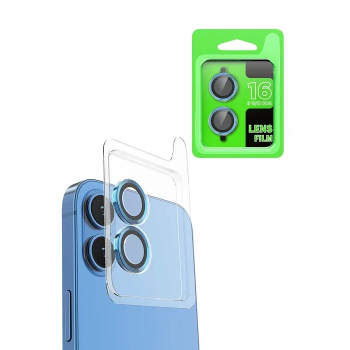 Newface iPhone 16 Plus Raze Metal Kamera Lens - Lacivert