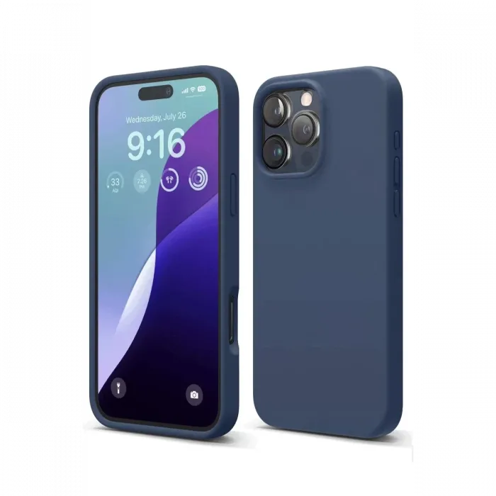 Newface iPhone 16 Pro Max Kılıf First Silikon - Lacivert