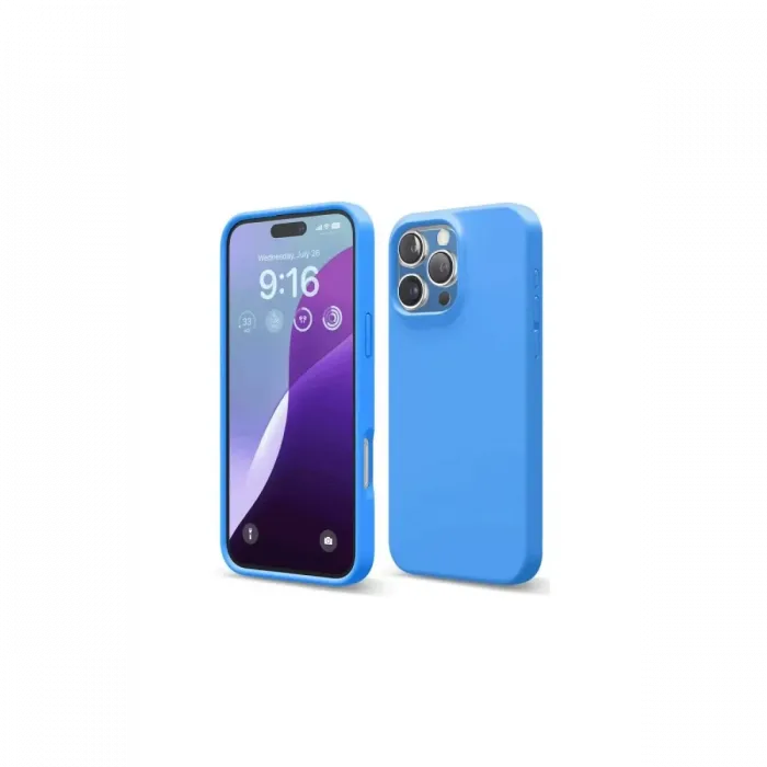 Newface iPhone 16 Pro Max Kılıf First Silikon - Mavi