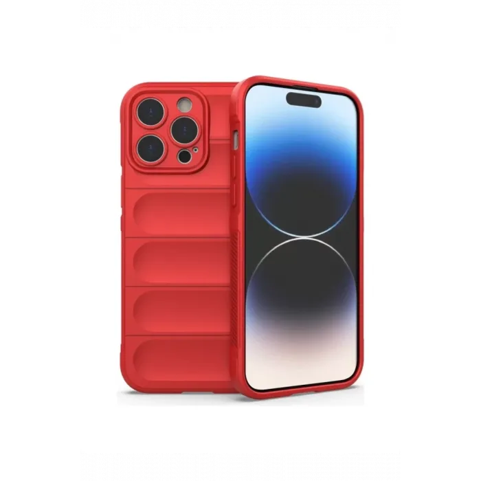 Newface iPhone 16 Pro Max Kılıf Optimum Silikon - Kırmızı