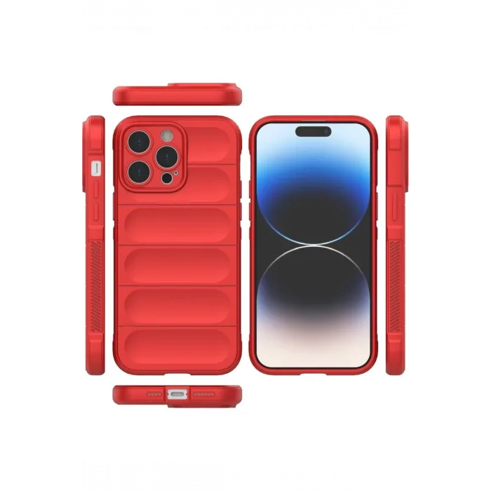 Newface iPhone 16 Pro Max Kılıf Optimum Silikon - Kırmızı