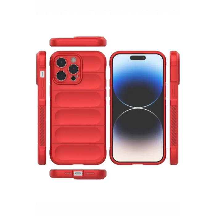 Newface iPhone 16 Pro Max Kılıf Optimum Silikon - Kırmızı