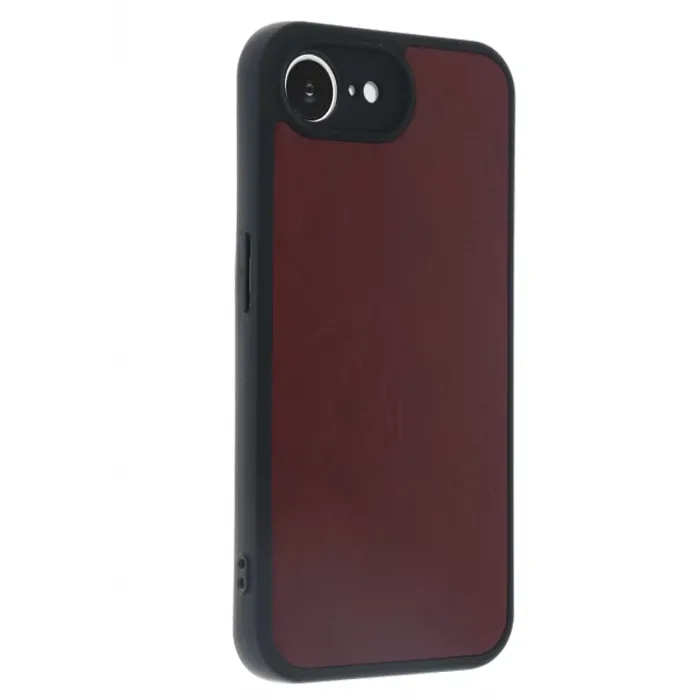 Newface iPhone 16E Kılıf Aras Deri Kapak - Bordo