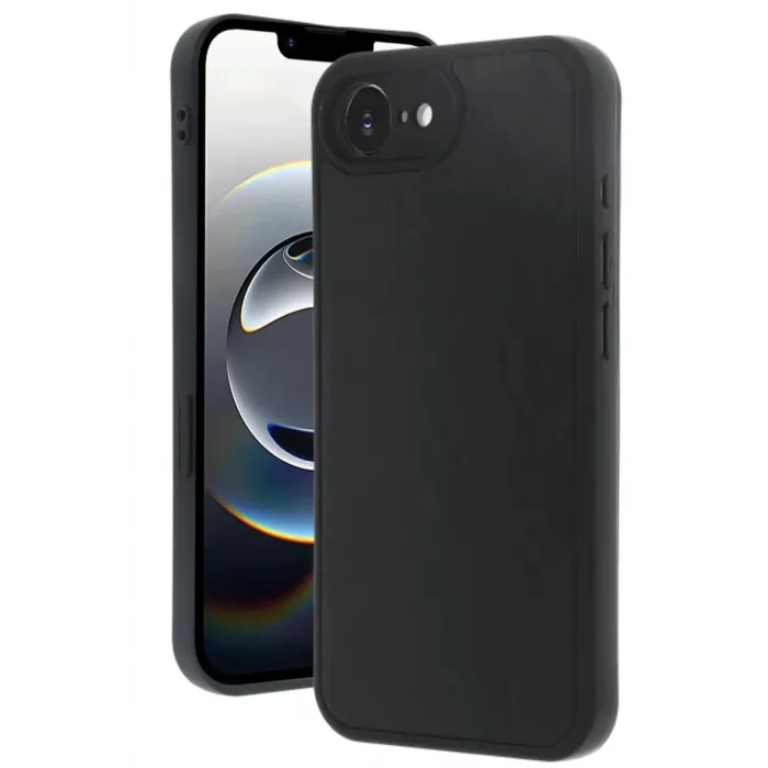 Newface iPhone 16E Kılıf Aras Deri Kapak - Siyah