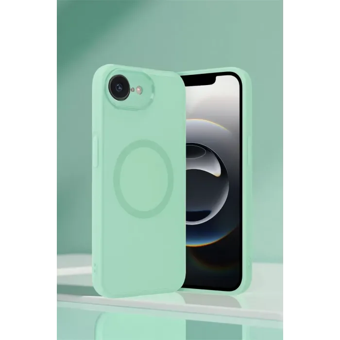 Newface Apple iPhone 16E Kılıf Maya Karbon Kapak - Koyu Yeşil