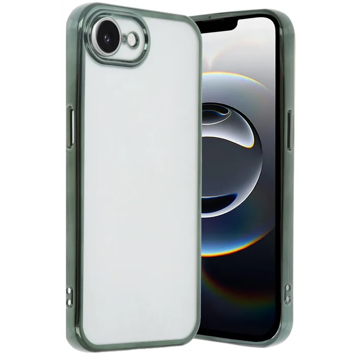 Newface iPhone 16E Kılıf Razer Lensli Silikon - Yeşil
