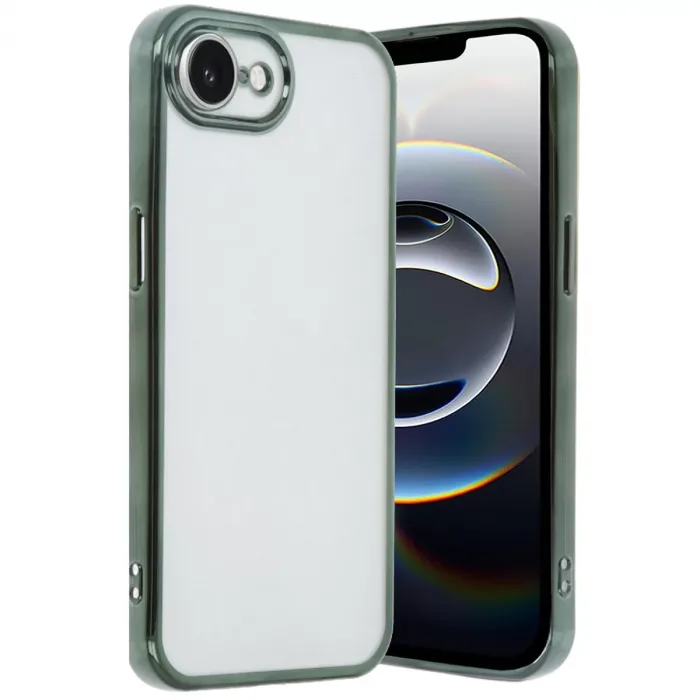Newface iPhone 16E Kılıf Razer Lensli Silikon - Yeşil