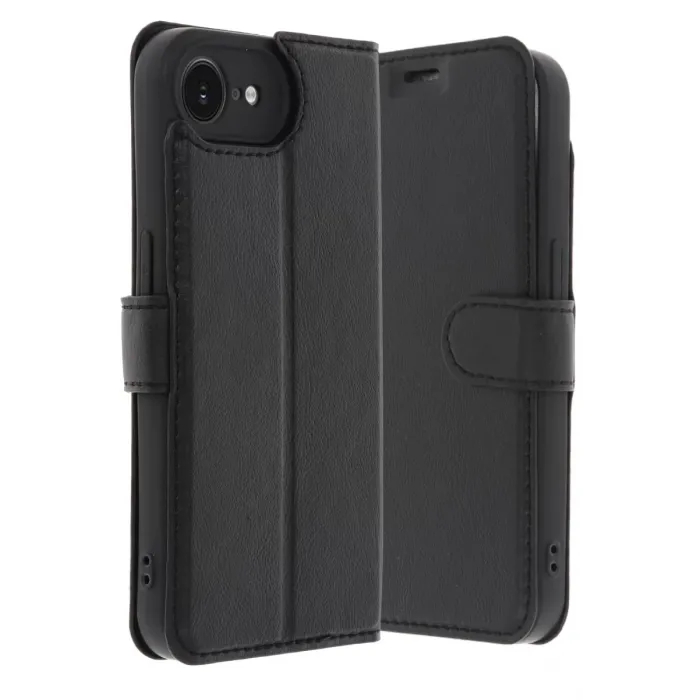 Newface iPhone 16E Kılıf Trend S Plus Kapaklı Kılıf - Siyah