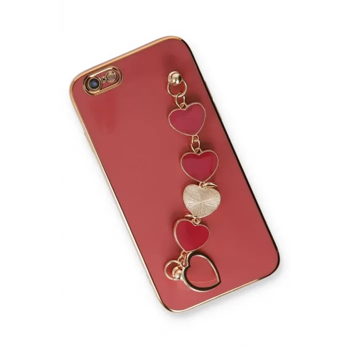 Newface iPhone 6 Kılıf Esila Silikon - Kırmızı