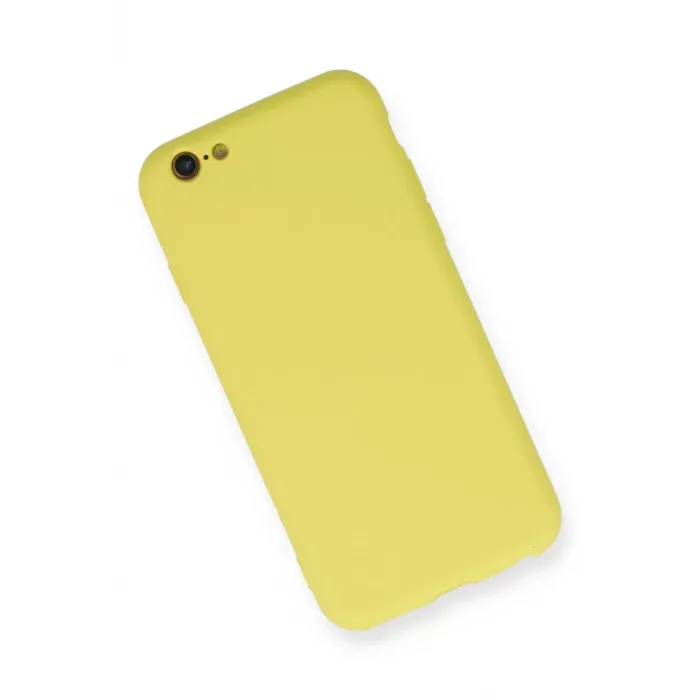Newface iPhone 6 Kılıf Nano içi Kadife Silikon - Sarı